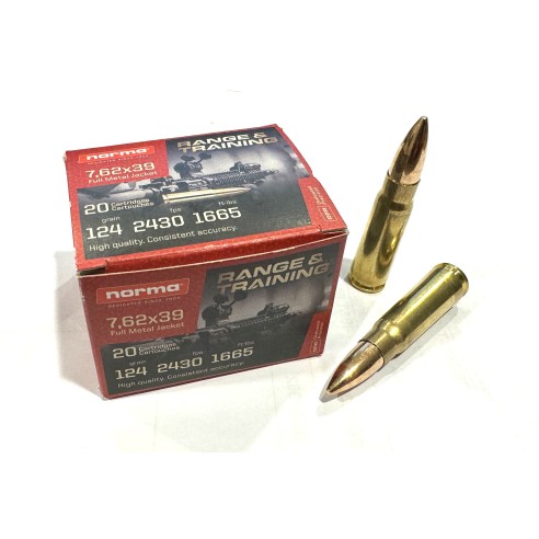 7.62X39 NORMA 124 GR BTE X20