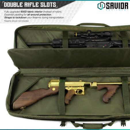 HOUSSE M4 SAVIOR URBAN WARFARE 42\'\' DOUBLE RIFLE VERT