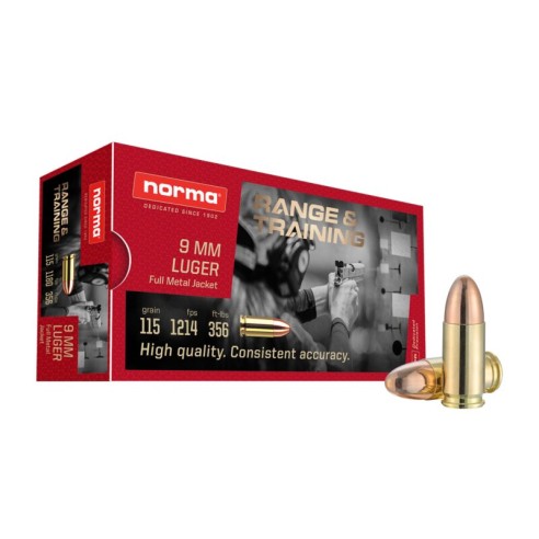 9X19 NORMA FMJ 115GR BTE X50