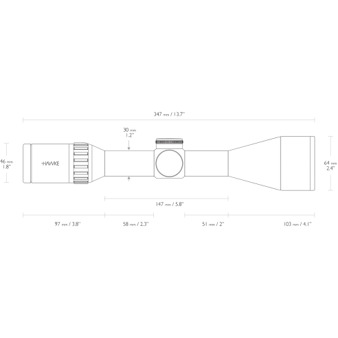 LUNETTE HAWKE ENDURANCE 30 WA 3-12X56 IR
