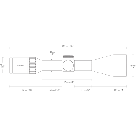 LUNETTE HAWKE ENDURANCE 30 WA 3-12X56 IR