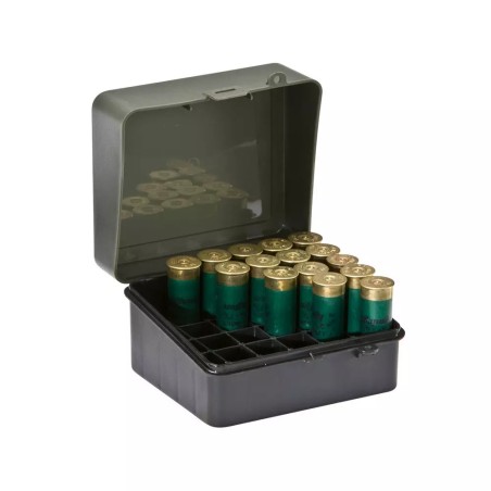 BOITE POUR 25 CARTOUCHES DE CHASSE CAL 12 OU 16