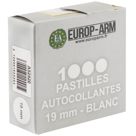 PASTILLES AUTOCOLLANTES 19mm BLANC