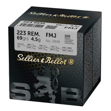223 R SELLIER BELLOT 69GR FMJ BTE X100
