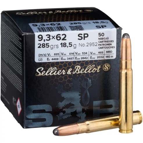 9.3X62 SELLIER BELLOT SP 286GR  X50