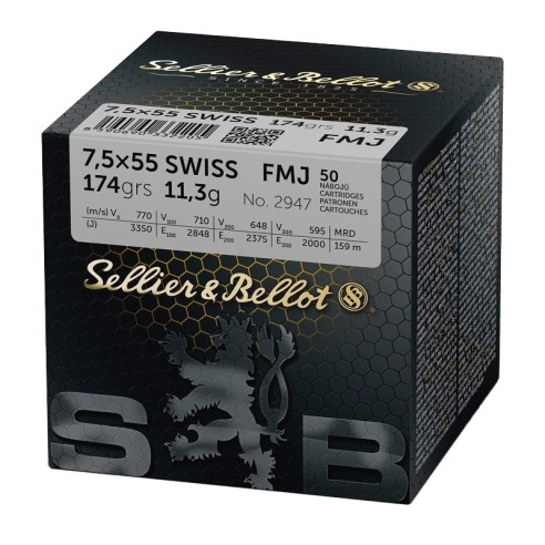 7.5X55 SWISS 174GR SELLIER BELLOT VRAC DE X50