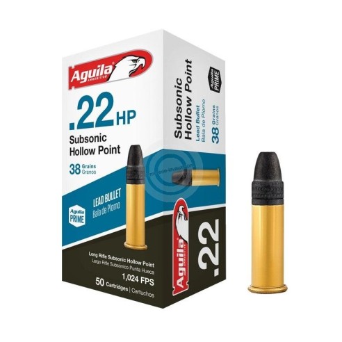 22 LR AGUILA SUBSONIQUE HP 38GR BTE X50