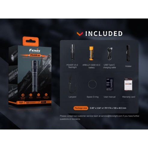 LAMPE FENIX PD-40 3000 LUMENS