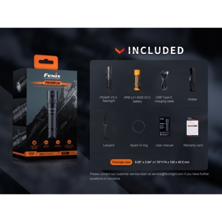 LAMPE FENIX PD-40 3000 LUMENS