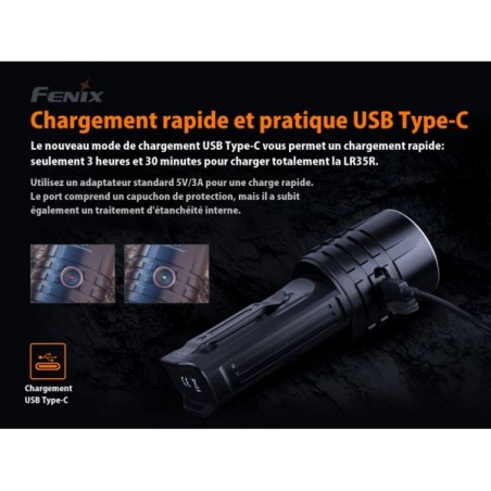 LAMPE FENIX LR35R 10 000 LUMENS