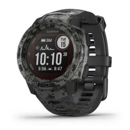 MONTRE GPS GARMIN INSTINCT SOLAR GRAPHITE CAMO