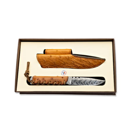 COUTEAU WILDSTEER BABY WILD DAMAS CARBONE AUTRUCHE