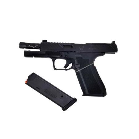 PISTOLET SHADOW SYSTEMS DR920 CULASSE ELITE, CANON NOIR, FLUTE FILETE 1/2X28 CAL 9X19