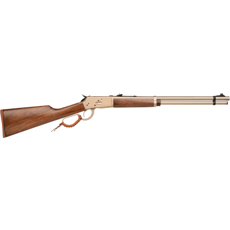 CARABINE A LEVIER SOUS GARDE HUGTEK BOITIER NICKEL BOIS CANON 51 CM 10+1 COUPS