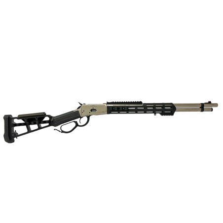 CARABINE A LEVIER SOUS GARDE BOITIER NICKEL- ALU- cal 44Mag CANON 51cm-10+1 coups