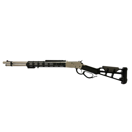 CARABINE A LEVIER SOUS GARDE BOITIER NICKEL- ALU- cal 44Mag CANON 51cm-10+1 coups