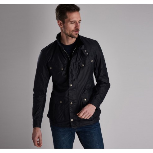 VESTE HUILEE BARBOUR DUKE WAX JACKET NOIR