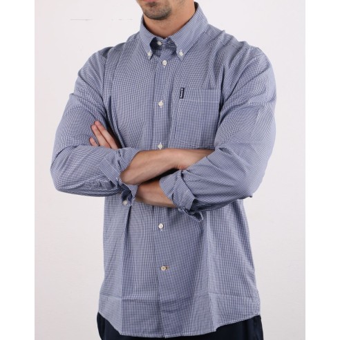 CHEMISE BARBOUR GINGHAM 10 REGULAR INKY BLUE...
