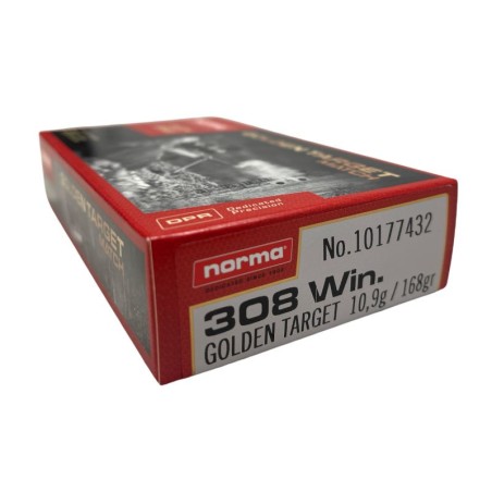 308 WIN NORMA GOLDEN TARGET 168 GR HPBT BTE X 20