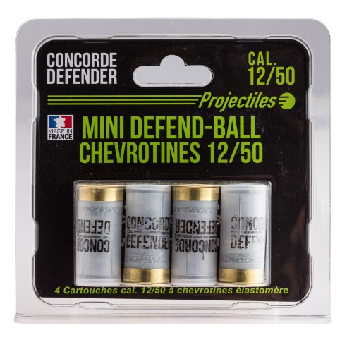4 CARTOUCHES MINI DEFEND-BALL CHEVROTINES CAL...
