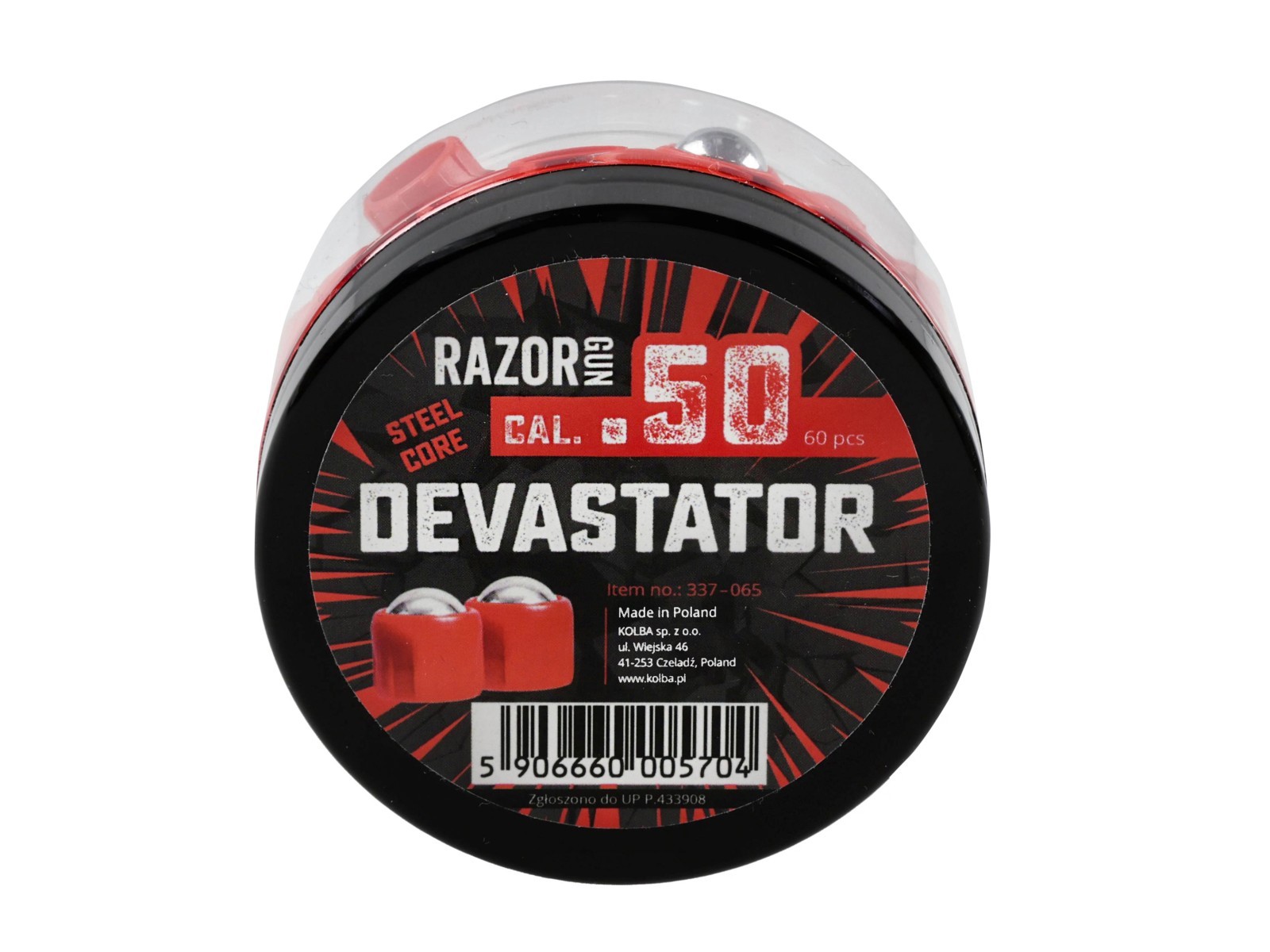BALLES ACIER DEVASTATOR ROUGE CAL 50