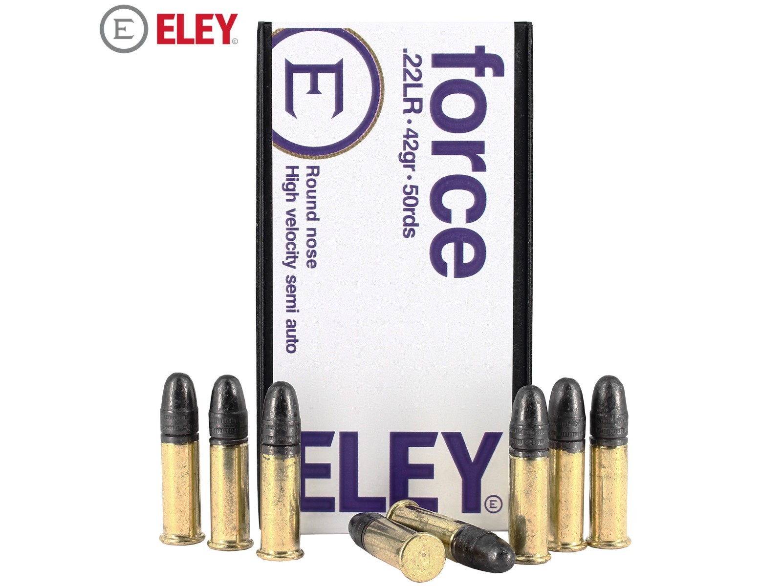 CARTOUCHE ELEY FORCE HV 42GR CAL. 22 LR bte x50