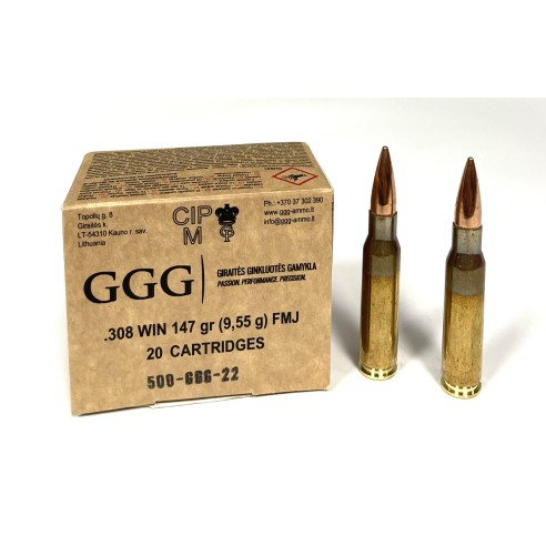 308W GGG FMJ 147GR BTE X20