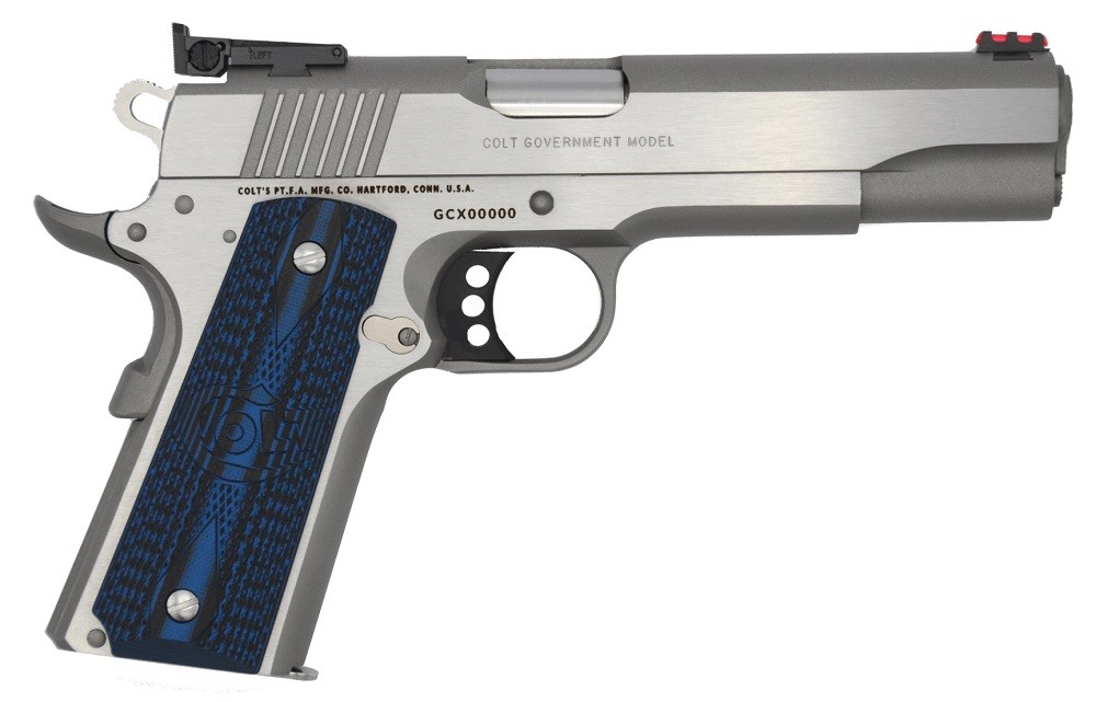 Pistolet COLT 1911 GOLD CUP LITE 5" INOX BROSSE CAL 45 ACP