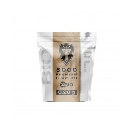 BILLES BBS ELITE FORCE BIO BLANCHE 6mm 0.20G X5000