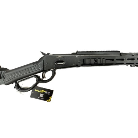 CARABINE A LEVIER SOUS GARDE HUGTEK BOITIER NOIR  ALU TACTIQUE M-LOCK CANON 51 CM 10+1 COUPS