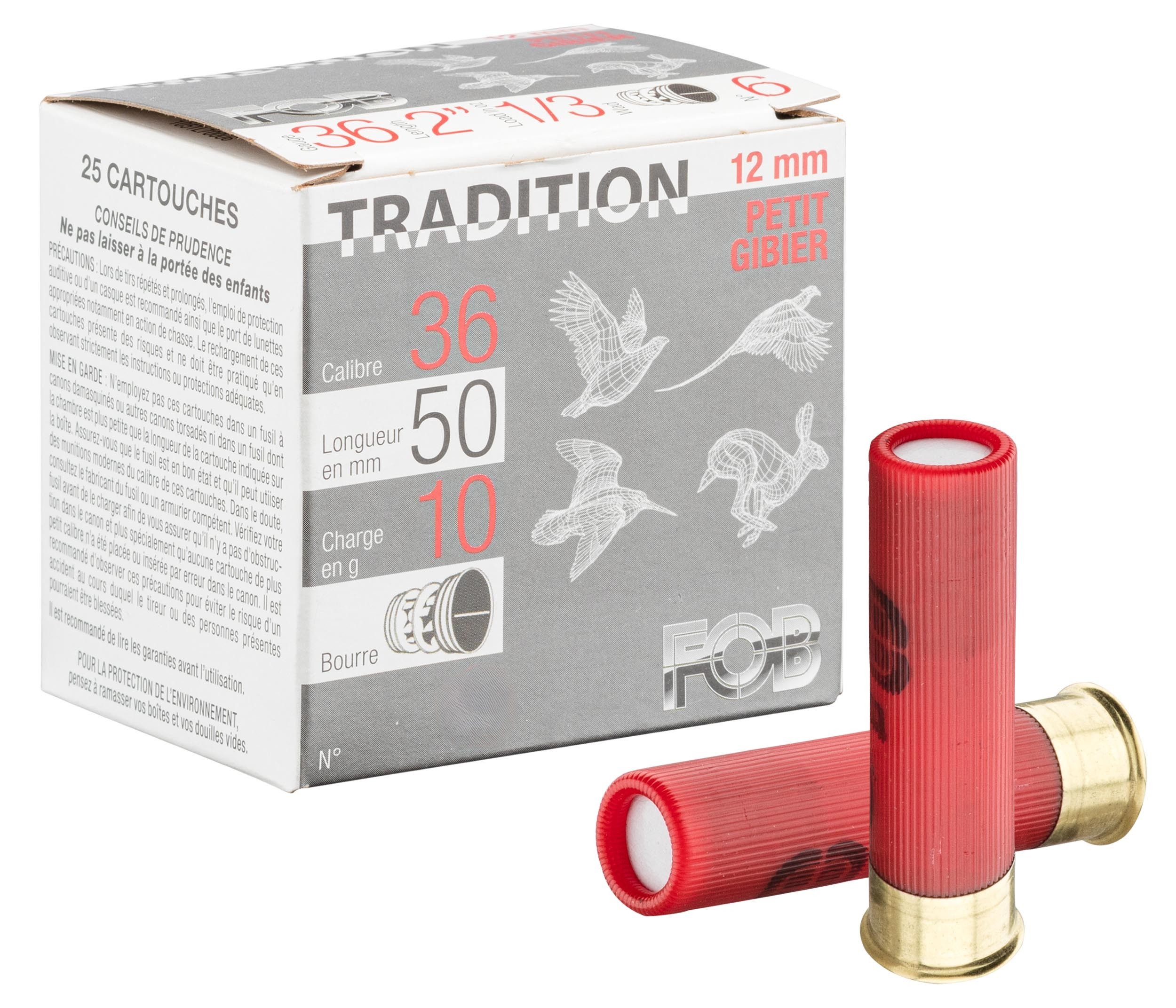 FOB TRADITION PETIT GIBIER CAL 12 mm N?4