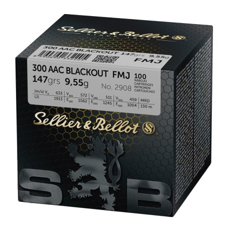 300 AAC BLACKOUT SELLIER BELLOT FMJ 147 GR BTE X100