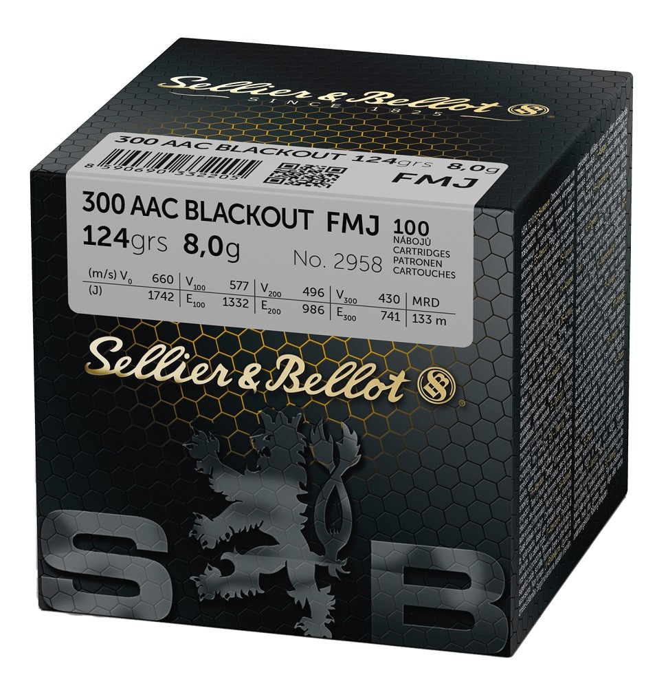 300 AAC BLACKOUT SELLIER BELLOT FMJ 124 GR BTE X100