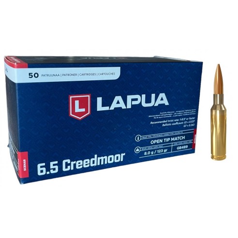 CART 6.5 CREEDMORE LAPUA 123GR BTE X50