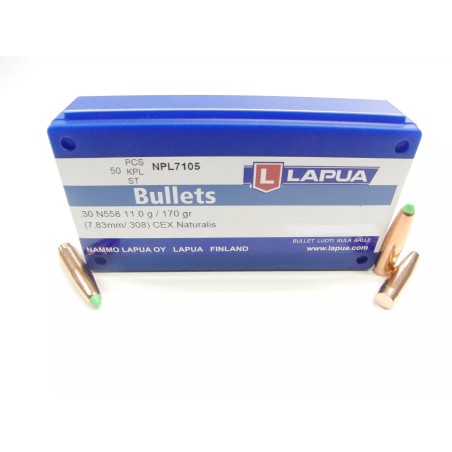 OGIVES LAPUA 30 170GR NATURALIS X50