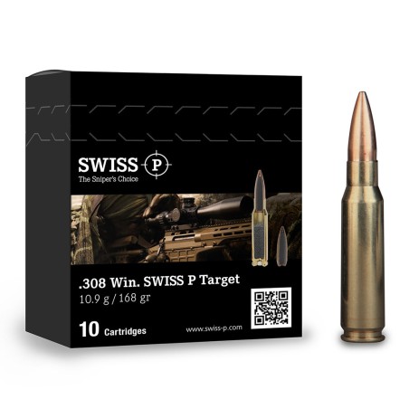 308 WIN SWISS P 168GR TARGET BTHP BTE X10