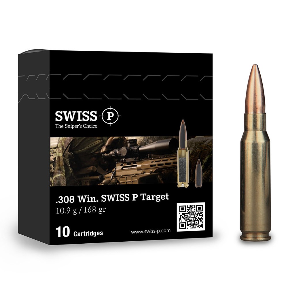 308 WIN SWISS P 168GR TARGET BTHP BTE X10