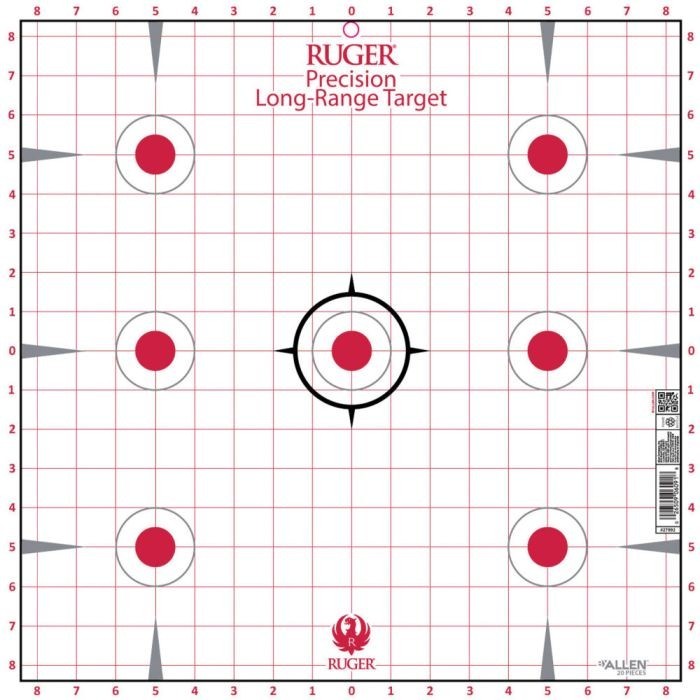 CIBLE PAPIER RUGER 7 ZONES PRECISION X20