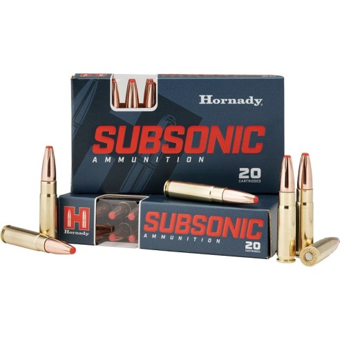 300 AAC BLACKOUT HORNADY 190GR SUB-X SUBSONIC