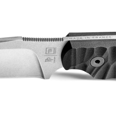 COUTEAU TB COMMANDEUR G10 NOIR TOXIFIE AVEC ETUI