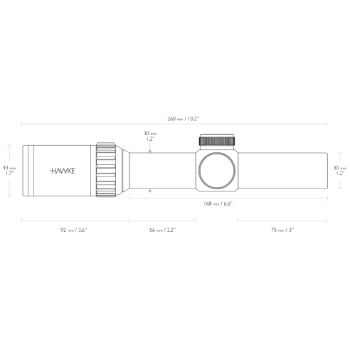 LUNETTE HAWKE FRONTIER 1-4X24 L4A