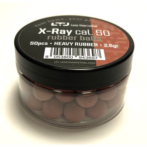 BILLE CAOUTCHOUC CAL.50 ACIER X50
