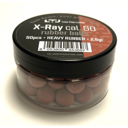 BILLE CAOUTCHOUC CAL.50 ACIER X50