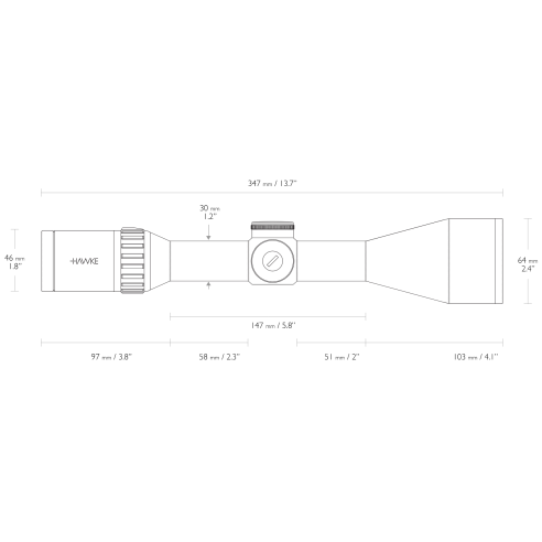 LUNETTE HAWKE ENDURANCE IR 3-12X56
