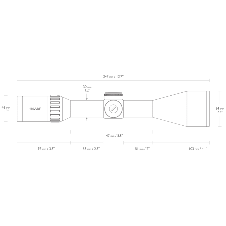 LUNETTE HAWKE ENDURANCE IR 3-12X56