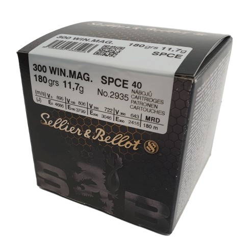 300 WIN MAG SELLIER BELLOT SPCE 180GR