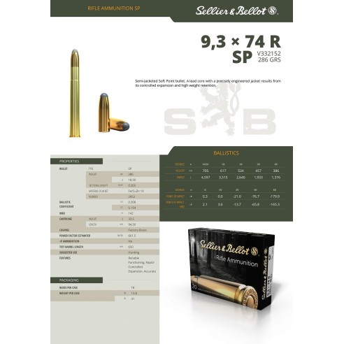 9.3 X 74-R SELLIER & BELLOT