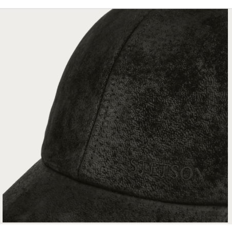 CASQUETTE CUIR STETSON NOIR